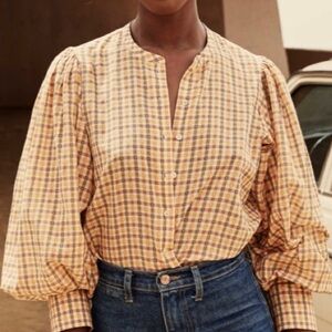 Doen Scarlet Blouse in Orange Meringue